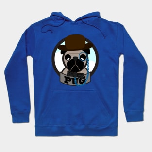 A Pug in a hat Hoodie